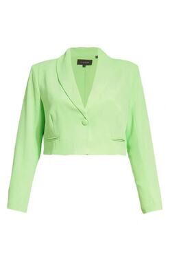 11 Honoré ARIEL CROP BLAZER IN PARADISE GREEN size 20
